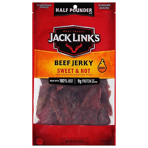 Jack Links Jerky Beef Sweet & Hot Jumbo Bag - 8 Oz