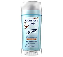 Secret Aluminum Free Coconut Deodorant for Women - 2.4 Oz