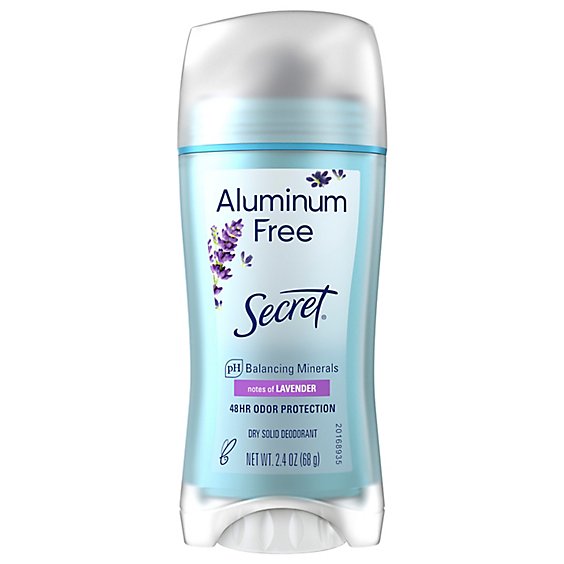 Secret Aluminum Free Deodorant for Women Lavender - 2.4 Oz