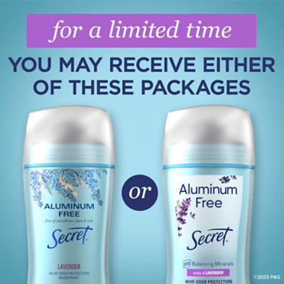 Secret Aluminum Free Deodorant for Women Lavender - 2.4 Oz - Image 3