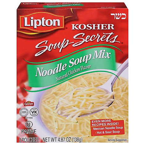 Lipton Soup Secrets Noodle Soup Mix Kosher Chicken - 4.87 Oz