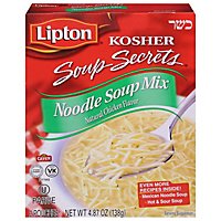 Lipton Soup Secrets Noodle Soup Mix Kosher Chicken - 4.87 Oz - Image 1