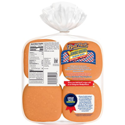 Ball Park Jumbo Seeded Burger Buns - 8 - 18.25 Oz - Image 5