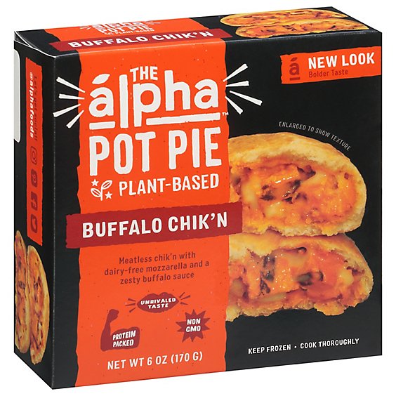 Alpha Foods Pot Pie Plant Based Handheld Buffalo Chikn - 6 Oz