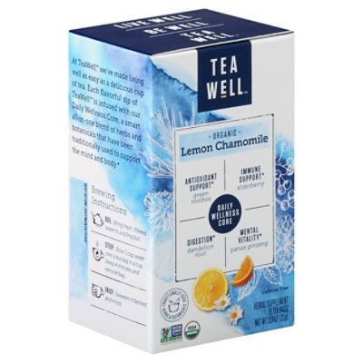 Tea Well Lemon Chamomile Herbal Supplement - 16 Count