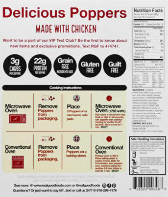 The Real Good Food Company Bacon And Cheese Poppers - 9 Oz - Image 3