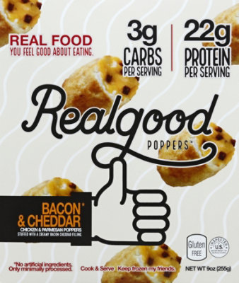 The Real Good Food Company Bacon And Cheese Poppers - 9 Oz - Image 2
