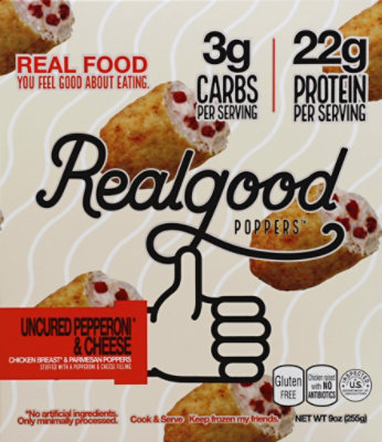 The Real Good Food Company Pepperoni And Cheese Poppers - 9 Oz - Image 2