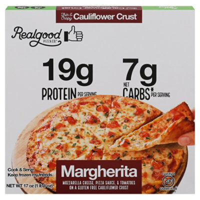 The Real Good Food Company Cauliflower Margherita Pizza - 17 Oz - Image 3