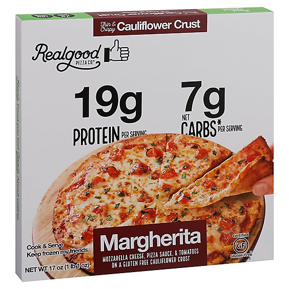 The Real Good Food Company Cauliflower Margherita Pizza - 17 Oz