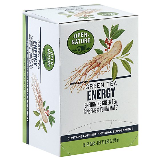 Open Nature Herbal Tea Energy - 16 Count