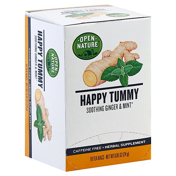 Open Nature Herbal Tea Happy Tummy - 16 Count
