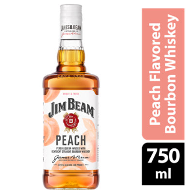 Jim Beam Bourbon Peach Bottle 65 Proof - 750 Ml - Image 1