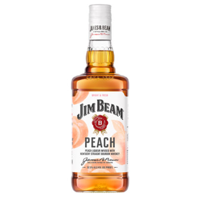 Jim Beam Bourbon Peach Bottle 65 Proof - 750 Ml - Image 3