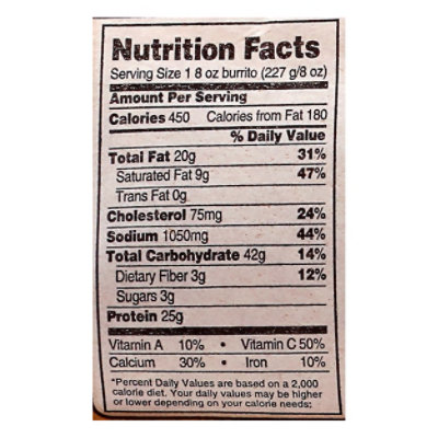 Burrito K Burrito Bacon Breakfast - 8 Oz - Image 4