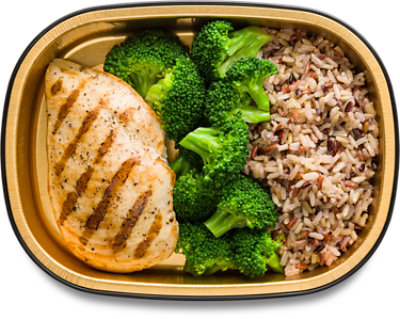 Deli Chicken Wild Rice Broccoli Meal Small Self Serve Cold - Each