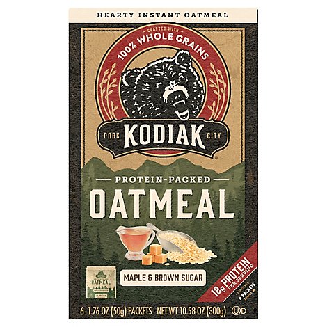 Kodiak Cakes Maple Brown Sugar Oatmeal Packet - 10.58 Oz