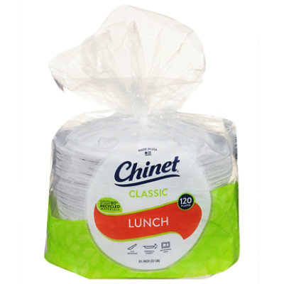 Chinet Classic Compostable Lunch Plates -  120 Count - Image 3