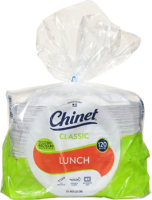 Chinet Classic Compostable Lunch Plates -  120 Count - Image 4