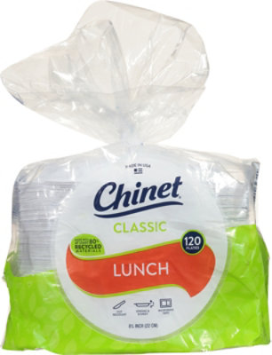 Chinet Classic Compostable Lunch Plates -  120 Count - Image 2