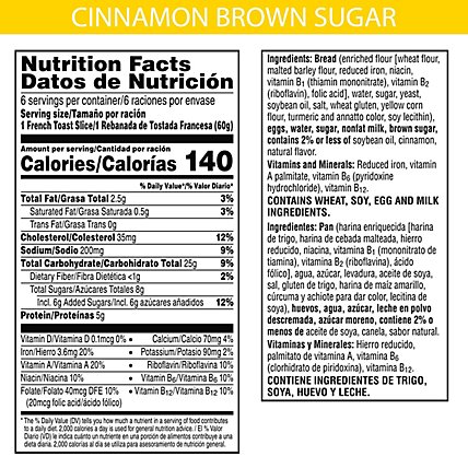 Eggo Thick and Fluffy Frozen French Toast Breakfast Cinnamon Brown Sugar 6 Count - 12.6 Oz - Image 4
