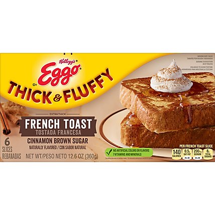 Eggo Thick and Fluffy Frozen French Toast Breakfast Cinnamon Brown Sugar 6 Count - 12.6 Oz - Image 5