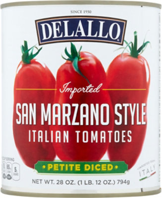 Delallo San Marz Tomatoes Diced - 28 Oz - Image 2