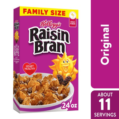  Kellogg's Corn Flakes Breakfast Cereal, Kids Cereal, Family  Breakfast, Giant Size, Original, 24oz Box (1 Box)