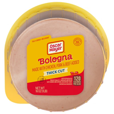 Oscar Mayer Thick Cut Bologna Made with Chicken & Pork Beef added Sliced Lunch Meat Pack - 16 Oz - Image 5