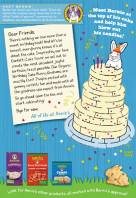 Annies Homegrown Organic Bunny Grahams Birthday Cake - 7.5 Oz - Image 5