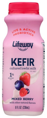 Lifeway Foods Low Fat Mixed Berry Kefir - 8 Oz