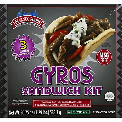 Devanco Foods Gyro Sandwich Kit - 20.75 Oz - Image 2