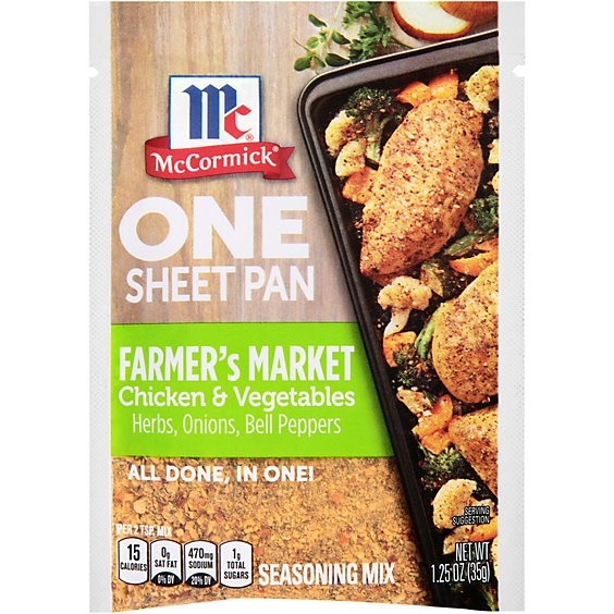 McCormick Farmer's Market Chicken & Vegetables One Sheet Pan Seasoning Mix - 1.25 Oz