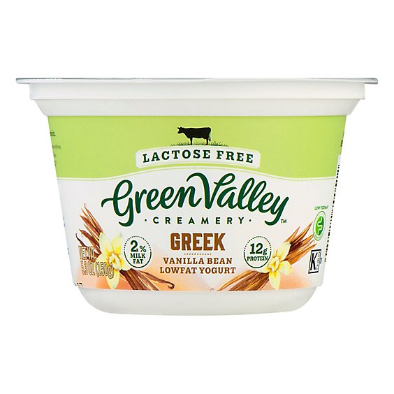 Green Val Yogurt Grk Lact Fr Van Bn - 5.3 Oz