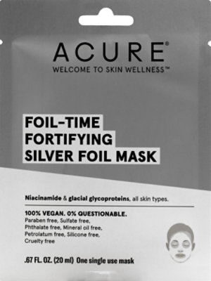 Acure Mask Silver Foil Frtfying - 1 Each - Image 2