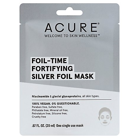 Acure Mask Silver Foil Frtfying - 1 Each