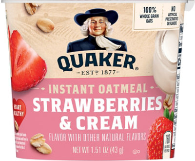 Quaker Oatmeal Instant Strawberries & Cream Express Cup - 1.51 Oz - Image 2