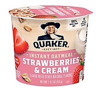 Quaker Oatmeal Instant Strawberries & Cream Express Cup - 1.51 Oz