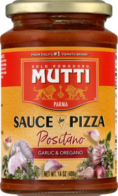 Mutti Sauce for Pizza Positano Garlic & Oregano - 14 Oz - Image 2