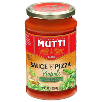 Mutti Sauce for Pizza Napol Fresh Basil & Extra Virgin Olive Oil - 14 Oz