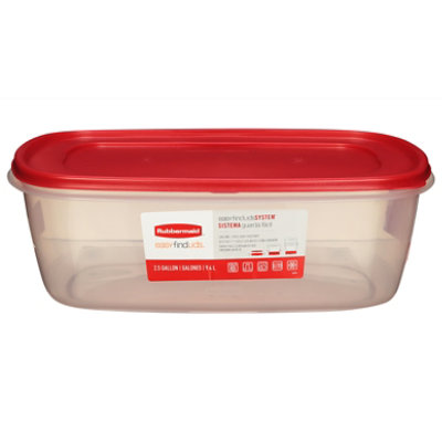 Rubbermaid 16-Piece Food Storage Containers with Lids and Steam Vents,  Microwave and Dishwasher Safe, Red & Easy Find Lids 5-Cup Food Storage and