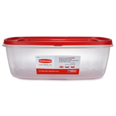 Rubbermaid Easy Find Lid Red Retangle 2.5 Gallon - Each - Image 3