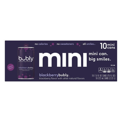 bubly Sparkling Water Blackberry - 10-7.5 Fl. Oz.