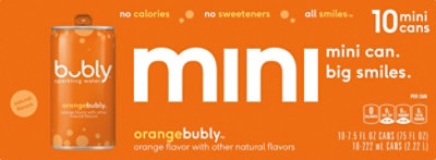 Bubly Sparkling Water Orange - 10-7.5 Fl. Oz. - Image 2