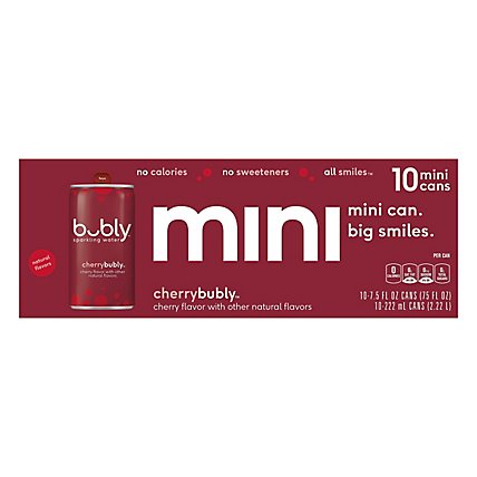 bubly Sparkling Water Cherry - 10-7.5 Fl. Oz. - Image 1