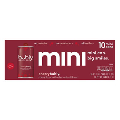 bubly Sparkling Water Cherry - 10-7.5 Fl. Oz. - Image 1