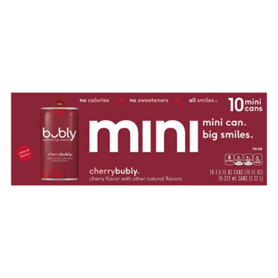 bubly Sparkling Water Cherry - 10-7.5 Fl. Oz.