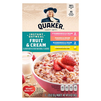 Quaker Instant Oatmeal Fruit & Cream Variety - 8.4 Oz