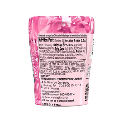 Ice Breakers Ice Cubes Bubble Breeze Sugar Free Chewing Gum Bottle 40 Count - 3.24 Oz - Image 2