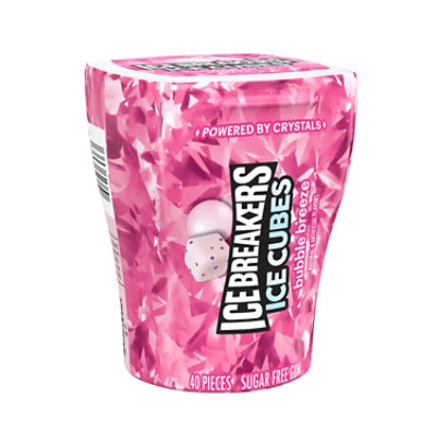  Ice Breakers Gum Sugar Free Ice Cubes Bubble Breeze - 40 Count 